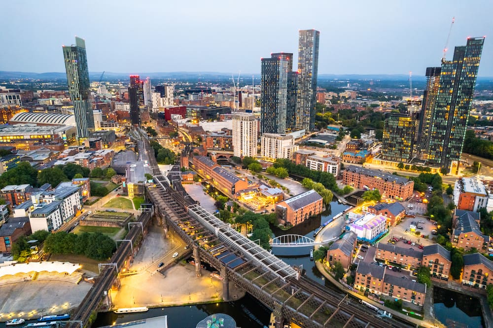 Drug and Alcohol Rehab Manchester Aerial city view