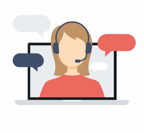 illustration of virtual help services 