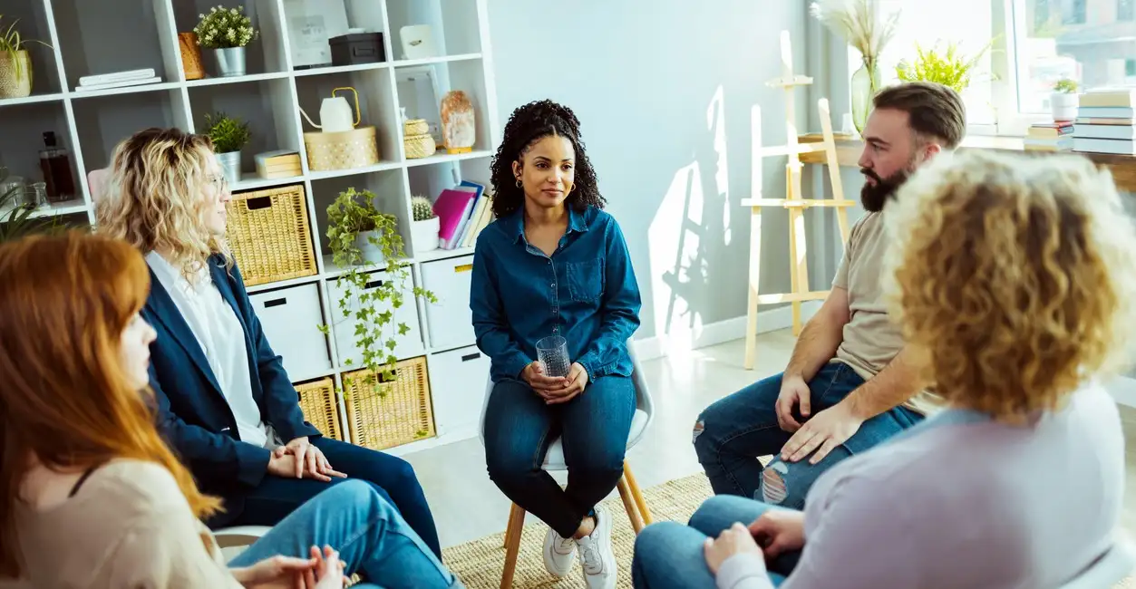 Group in a therapy session